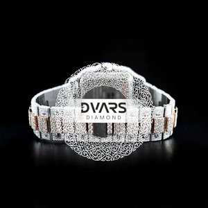 Montre de luxe en diamant avec moissanite couleur D VVS1, mouvement automatique, bijou de haute qualité, style moderne - Product Image 3