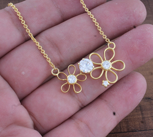 Collar con Colgante de Circonita Cúbica Chapado en Oro de Lujo, Gargantilla de Cristal Brillante para Mujer, Joyería Nupcial al por Mayor - Product Image 3