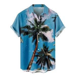 Nouvelle Collection Été – Chemises Hawaïennes Décontractées pour Hommes, 100% Polyester, Infroissables, Respirantes, à Boutons, Imprimées, Manches Courtes, Idéales pour la Plage et les Vacances (ODM) - Product Image 1