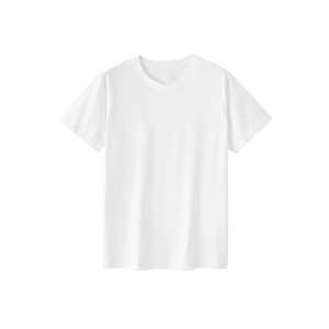 T-shirt en coton pur 180g avec logo personnalisé OEM, couleur unie, t-shirt à manches courtes en coton peigné pur 150g, col rond - Product Image 2