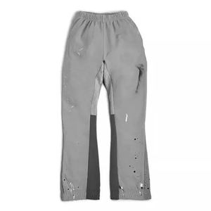 men's pants washed Pakistan Made Top Quality Men's Sweatpants Casual Flared <b>Stacked</b> <b>Jogger</b> Pants with Drawstring Waist Flare - Product Image 3