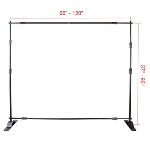 Adjustable Telescopic 8X8-10X8 Backdrop Banner Stand 10pcs Photo Booth Step and <b>Repeat</b> Customizable Height and Width - Product Image 3