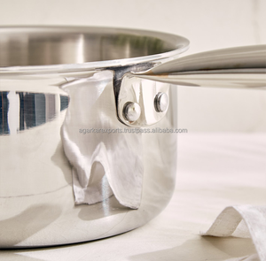 Olla para Leche de Acero Inoxidable Triple de 1.7L con Mango Largo y Acabado Espejo, Apta para Cocina de Inducción, Exportador - Product Image 5