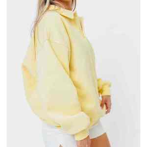 Sudadera de Invierno para Mujer, Oversize, Cuello Redondo, Hombros Caídos, Manga Larga, Transpirable, Anti-Pilling, de Algodón Tejido, con Estampado de Letras - Product Image 1