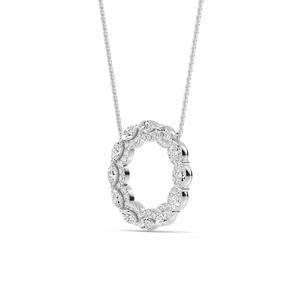 Pendentif solitaire captivant en or jaune 18 carats avec diamant de laboratoire rond 0,90 CTW, bijoux fins, cadeau de mariage pour femme - Product Image 2