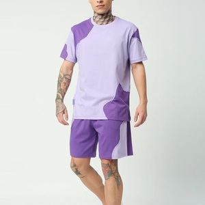 Conjunto Casual de Verano de 2 Piezas para Hombre, Camiseta y Pantalones Cortos con Bolsillos, 100% Algodón, Calidad de Lujo, Precios al por Mayor - Product Image 2