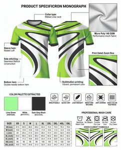 Camiseta Deportiva Sublimada Personalizada para Equipos, Manga Corta, Alto Rendimiento Atlético - Product Image 3