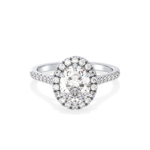 Anillos Solitarios de Moissanita con Corte Ovalado de 2.39Ct en Oro de 14K, Hechos a Medida por REYES, para Mujer, Regalo de Boda o Compromiso de Lujo, Joyería Fina - Product Image 1