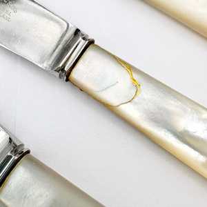 Ensemble de couteaux à beurre en acier inoxydable avec manche en ivoire, 4 pièces, couverts de cuisine, lame à bord droit - Product Image 5