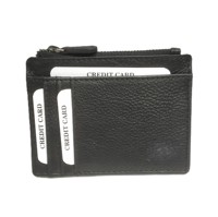 Dompet Kartu Kulit Sintetis RFID Tipis Pendek dengan Resleting Kantong Koin Vegan Emboss Tas Uang Grosir Langsung dari Pabrik Ekspor