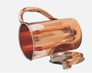 Copper <b>drink</b> <b>dispenser</b> set for elegant celebration hosting water serving metal set with glasses durable reusable dining serving - Product Image 6