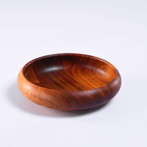Tazón de Servir de Madera Hecho a Mano, Duradero, Apto para Lavavajillas, Diseño Clásico, Forma Personalizada para Servir Comida, Frutas, Mesa, Fiesta, Boda - Product Image 3