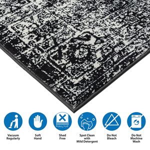 Alfombra de área tejida persa vintage, conjunto único de estilo desgastado - Product Image 2