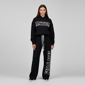 Ensemble de survêtement pour femme personnalisable Jimieson Apparel en polyester/coton pour l'automne, impression de logo, broderie en relief, broderie plate, chenille - Product Image 1