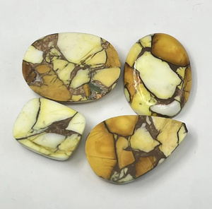 Cabujón de cobre turquesa Honey Dahlia de forma libre, piedra preciosa suelta para la fabricación de joyas - Product Image 3