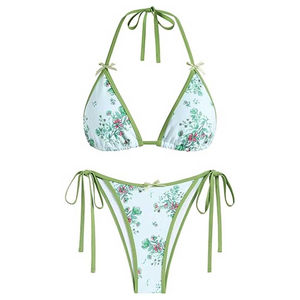 Ensemble de bikinis pour femmes de couleur unie, produit le plus vendu en gros, avec logo personnalisé, maillots de bain tendance pour femmes, parfaits - Product Image 1