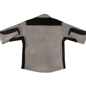 Chaqueta de Forro Polar Gris y Negro con Cuello Alto, Resistente al Viento, con Logotipo Frontal, Cierre de Cremallera, para Otoño, Viajes, Actividades al Aire Libre, Corte Regular, Chaquetas de Invierno para Hombre - Product Image 2