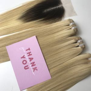 Extensions de cheveux vietnamiens HD Lace Frontal lisses avec fermeture en lot de cheveux humains couleur 1B dentelle transparente brute vente en gros - Product Image 1