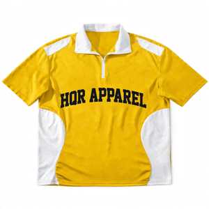 HQR Apparel – T-shirt sportif vert foncé à manches courtes pour homme avec accents blancs, séchage rapide, respirant, en jersey de coton, coupe classique - Product Image 4