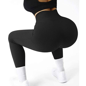 Solid Breathable Eco-Friendly Women's <b>Legging</b> Spandex/Nylon Quick Dry High Quality Workout <b>Leggings</b> Gym Elastic Waist - Product Image 4