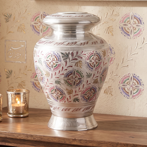 Urnes funéraires commémoratives pour cendres d'adultes en laiton, style unique, design artisanal - Product Image 1