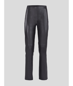 Women Tapered Faux Leather Pants High <b>Waist</b> Soft PU Comfortable Fashion Casual <b>Trousers</b> <b>Elastic</b> <b>Waist</b> Custom OEM ODM Wholesale - Product Image 4