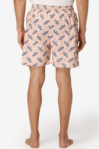 Shorts en coton imprimé pour hommes avec cordon de serrage à la taille et poches, style décontracté, taille mi-haute, longueur courte, tissu respirant - Product Image 4