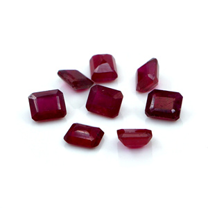 Rubis naturels de Bangkok, octogones calibrés 6x7mm, pierres précieuses de rubis naturelles facettées pour la fabrication de bijoux, prêtes à l'emploi - Product Image 3