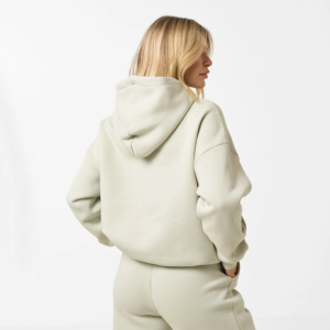 Conjunto de Sudadera con Capucha y Pantalones para Mujer, Chándal de Felpa 100% Algodón, Lavado Ácido, Estampado, Ecológico, Color Marrón, Ajuste Holgado 2 - Product Image 3