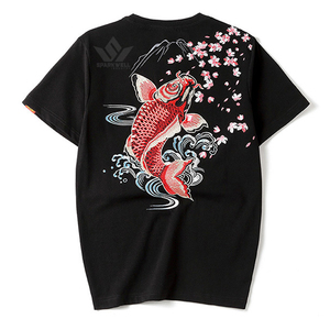 Men's <b>Black</b> <b>T</b>-<b>Shirt</b> Short Sleeve O-Neck Regular Fit Cotton Photo Print Front Street Style Graphic Pattern Breathable Jersey - Product Image 5