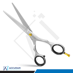 Ciseaux de coiffure professionnels Accuram en acier inoxydable, ciseaux de barbier à bord rasoir, outil de coiffure pour salon - Product Image 1
