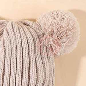 Bonnet unisexe en laine 100% douce et extensible, couleur unie, motif dessiné à la main, pour l'automne/hiver, usage décontracté en extérieur - Product Image 3