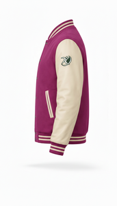 Classic American Style Wool/Viscose Sleeves Sublimation Print Hooded Unisex Winter Fashion Outerwear Hip Hop Varsity <b>Jacket</b> - Product Image 3