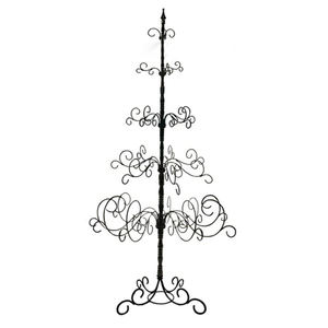 Elegante adorno decorativo en forma de árbol con metal dorado pulido de aluminio para regalo, con iluminación LED festiva. - Product Image 6