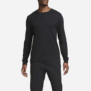 T-shirt à manches longues 100% coton respirant à séchage rapide écologique pour le fitness et l'entraînement Vêtements de sport haute performance pour hommes - Product Image 3