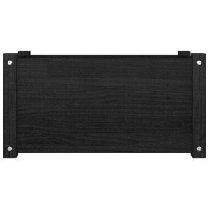 Jardinière de jardin durable en pin massif 23,6 x 12,2 x 12,2 po, pots et jardinières noirs - Product Image 3