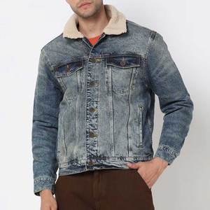 Veste en jean pour homme, style urbain, look élégant, fabrication OEM/ODM, style vintage, tissu éponge, look attrayant, en provenance d'un outlet d'usine. - Product Image 2