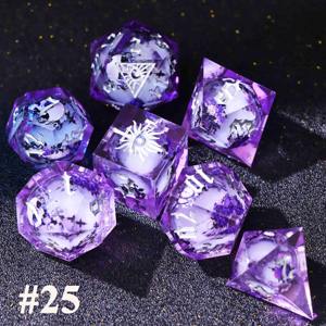 Jeu de dés en résine à mouvement équilibré, dés polyédriques à bords vifs pour un jeu équitable, dés de jeu de table professionnels pour DND RPG - Product Image 5