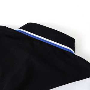 Polo Zeta Phi Beta Black Premium 20, broderie bleue et blanche, lettres grecques, polo pour femme, coupe élégante - Product Image 4