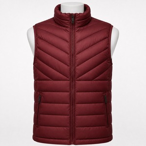 <b>Mens</b> Waterproof Glossy Bubble <b>Vest</b> Sleeveless Winter Puffer Jacket Breathable Lightweight Zipper Quick Dry Custom Logo OEM 2026 - Product Image 1