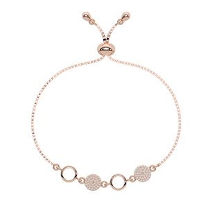 Brazalete de Oro con Diamantes de Lujo con Diseño de Cadena Ajustable para Mujer, Calidad Premium, Elegancia Atemporal, Chapado en Oro - Product Image 3