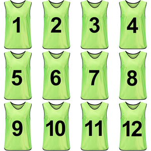 2026 Sets of 12 Soccer <b>Training</b> <b>Bibs</b> Numbered/Blank Scrimmage Vests Soccer <b>Bibs</b> Competition Warm Up by Macone Sports - Product Image 2