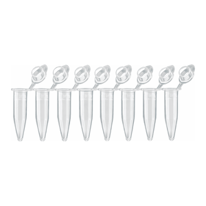 Tubos de PCR de 0.2 mL con 8 tiras, pared ultrafina, tapa de rosca, domo o tapa plana - Product Image 2