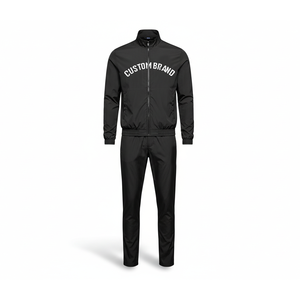 Conjunto Deportivo para Hombre con Capucha y Bloques de Color, Chaqueta y Pantalones de Nailon con Cremallera Cortavientos, Ropa Deportiva Informal - Product Image 5