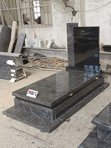 Китай полированный Багама синий и черный гранитный надгробный камень цены Польша надгробный памятник для кладбища - Product Image 4