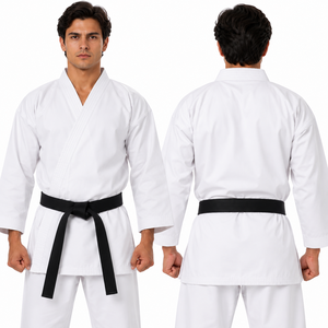 Uniforme de Karate Premium para Adultos, Blanco, Poliéster/Nailon, 300g, Transpirable, Duradero, de Secado Rápido, Tallas Grandes, para Entrenamiento de Artes Marciales - Product Image 3
