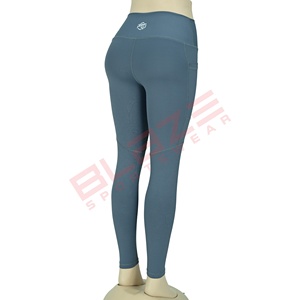 Blaze Fight Wear Leggings de Yoga de cintura alta de secado rápido Diseño cruzado personalizado con cintura elástica transpirable Patrón sólido - Product Image 4