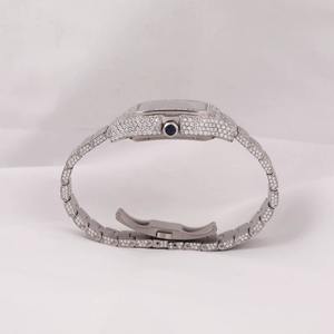 Nouvelles montres tendance pour hommes, style hip-hop, bicolores, luxe, avec diamants en moissanite, en vente auprès d'un fabricant indien - Product Image 5