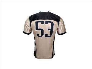 Maillot de football américain personnalisé pour homme, col en V, manches courtes, 100% polyester, maille respirante, impression sublimée, numéro 53 - Product Image 2