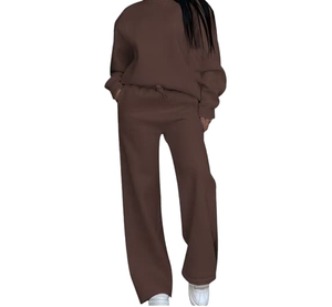 Ensemble de survêtement pour femme 2026 en molleton 100 % coton, design 2-en-1, taille élastique, qualité supérieure, idéal pour l'hiver – Vente en gros - Product Image 3